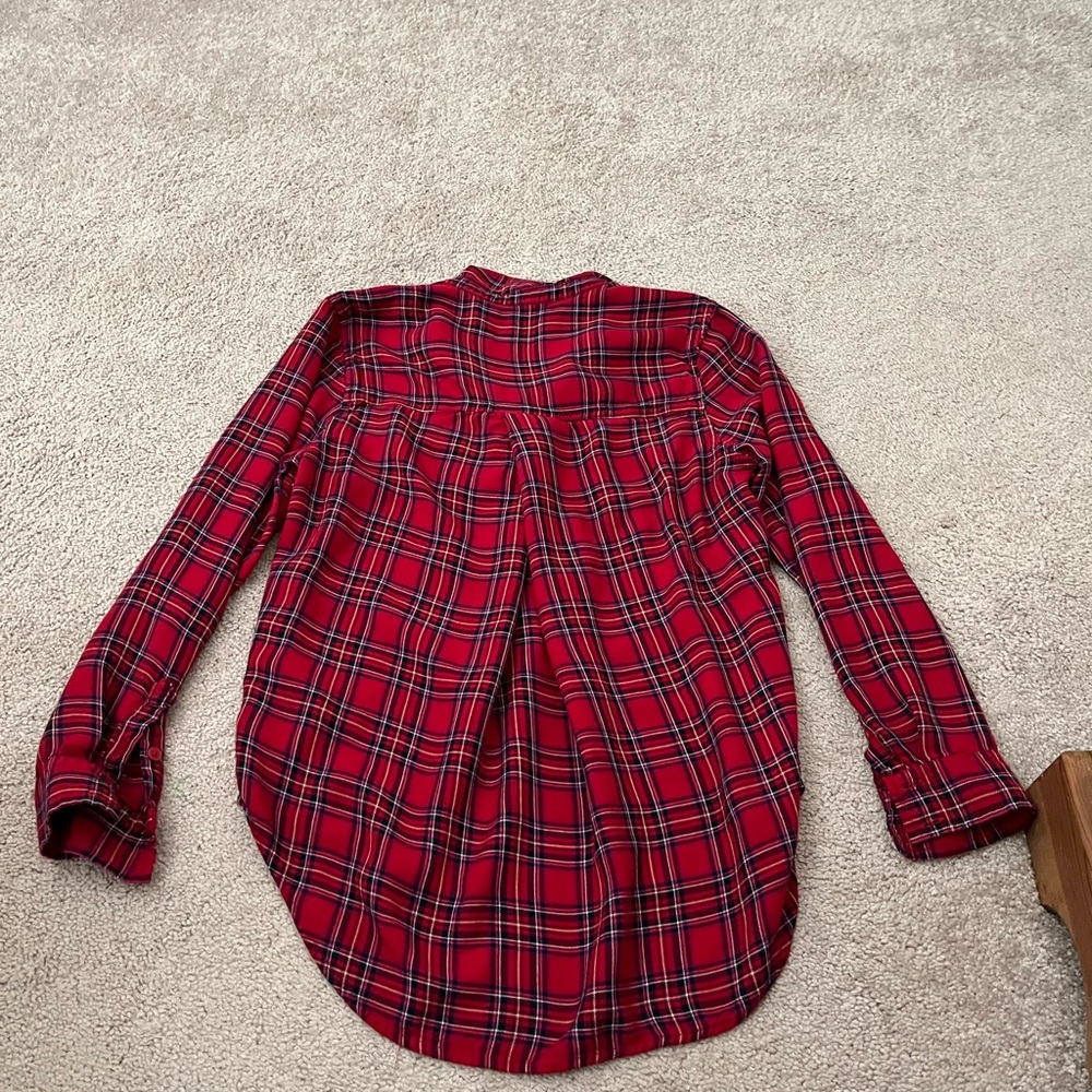 Universal Thread Red Plaid Button Down Shirt - image 4